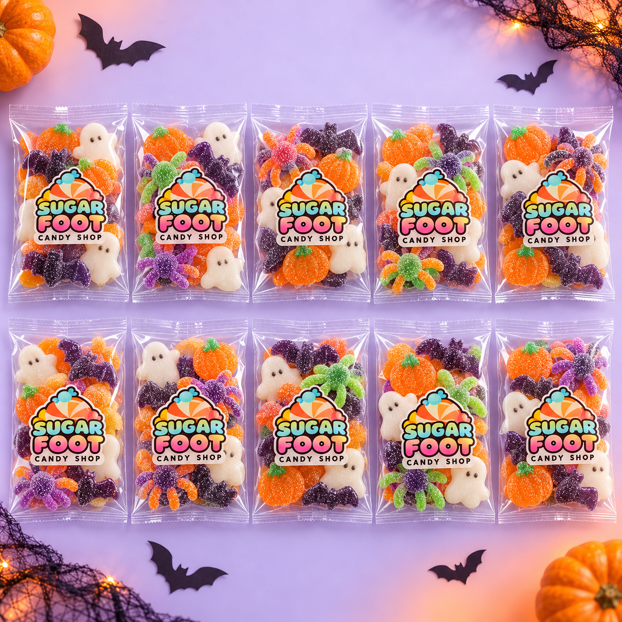 Sugarfoot Halloween Mix individually packed 4 oz candy bags