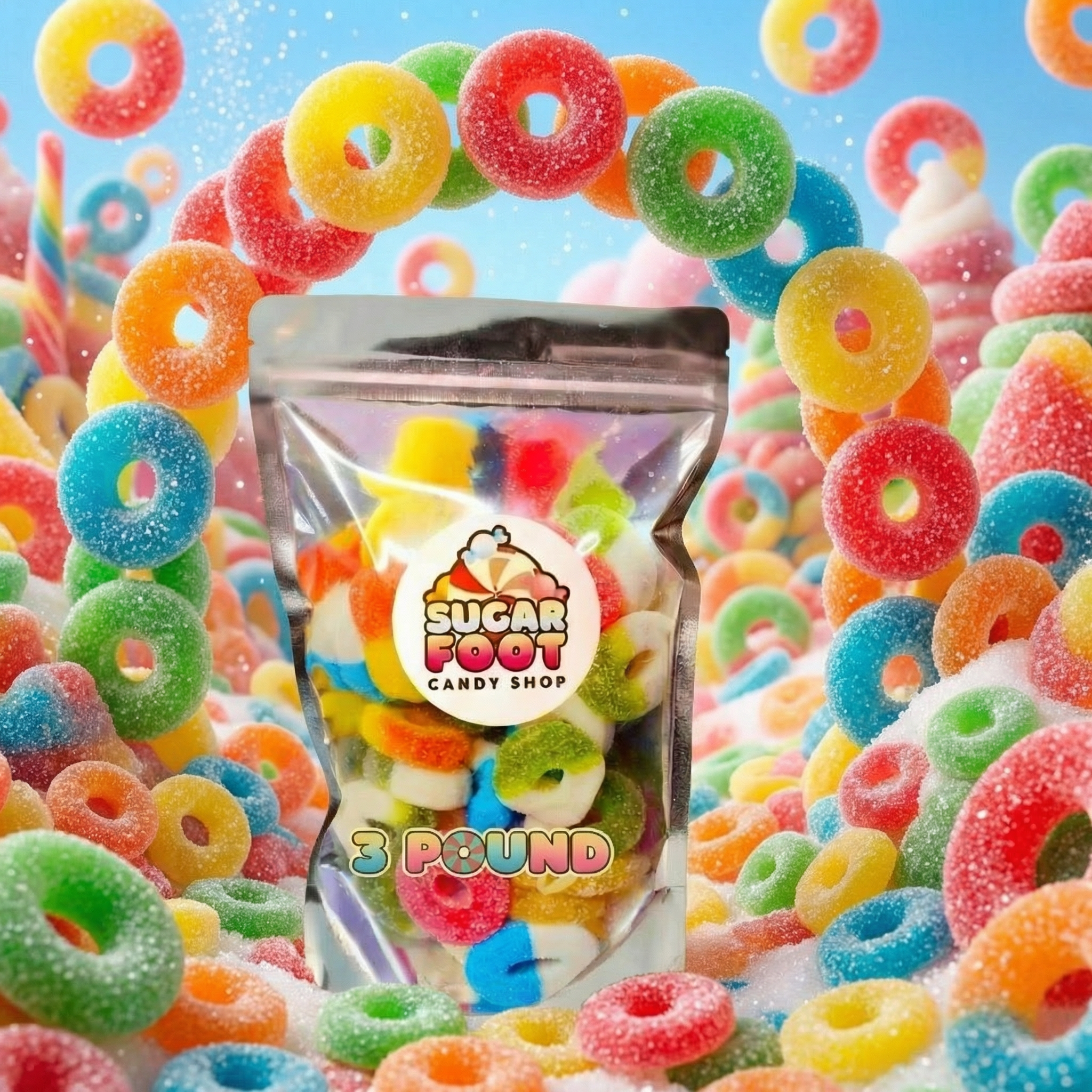 3LB Assorted Sour Ring Mix